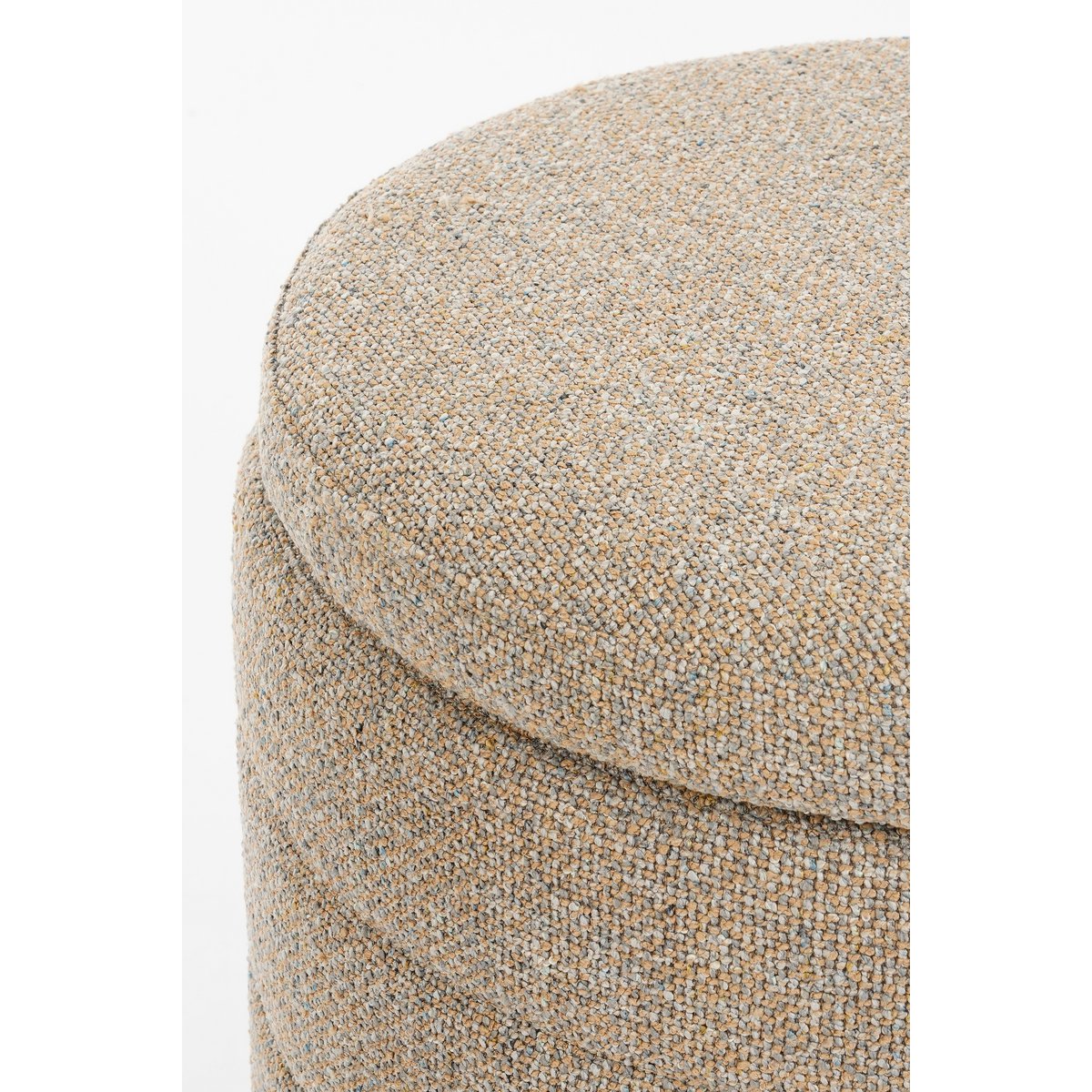 Poef met Opbergruimte - H41 x  Ø42 cm - Beige