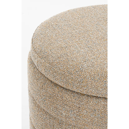 Poef met Opbergruimte - H41 x  Ø42 cm - Beige