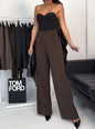 Effen broek met wijde pijpen