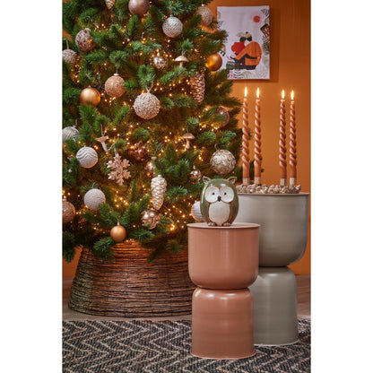 Kerstboommand - H21 x Ø50 cm - Wilgentakken - Bruin