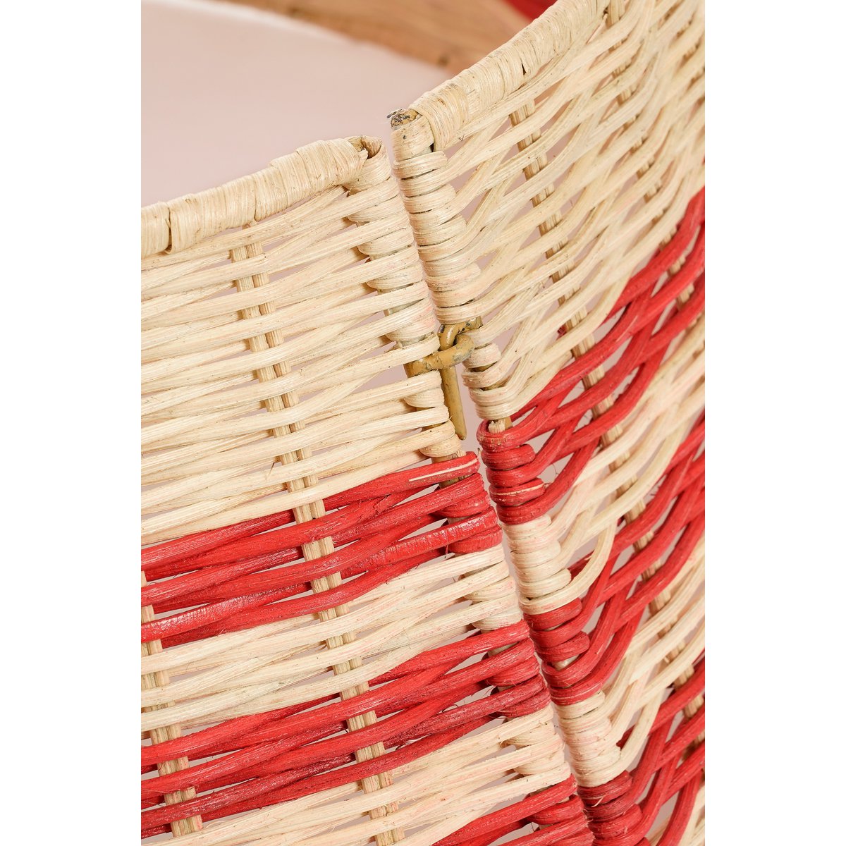 Kerstboomrok - H25 x Ø60 cm - Rotan - Beige, Rood