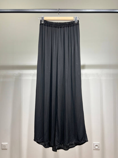 Veelzijdig te combineren wijde Broek met Elastische Taille 100% Viscose