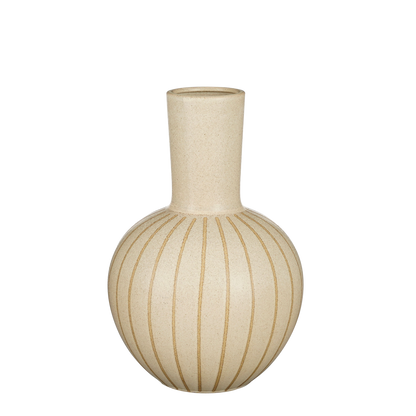 Holm Vaas - H42 x Ø28 cm - Keramiek - Crème streep