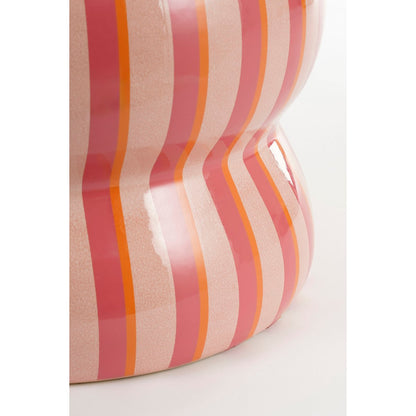 Skipper Bijzettafel - H44 x Ø32 cm - Keramiek - Roze, Oranje
