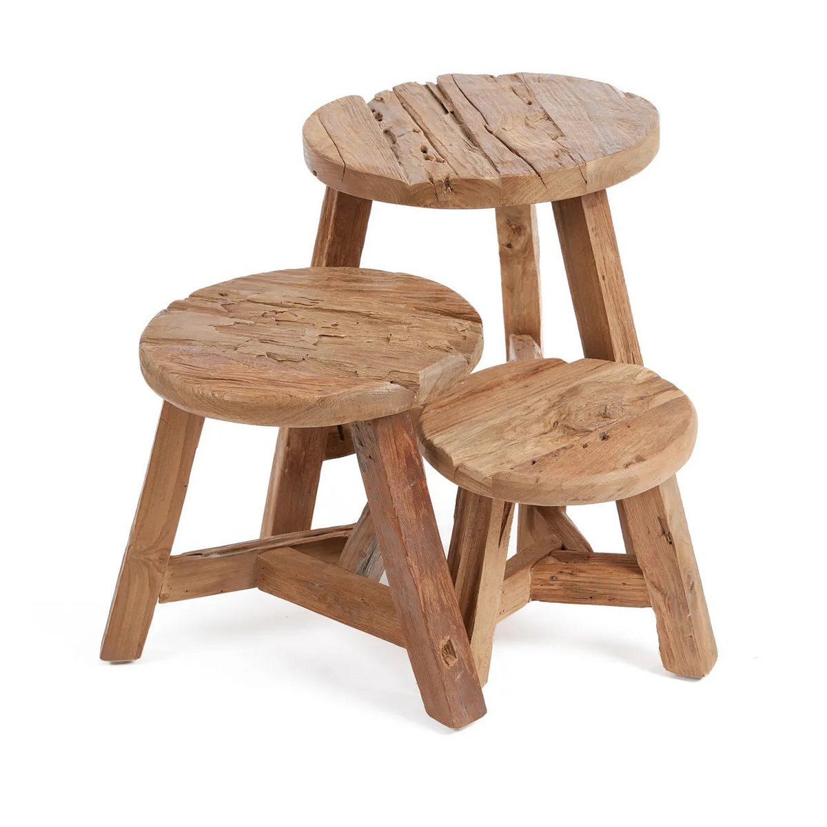 De houten Yatai Kruk - Naturel - M