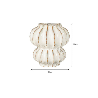 Altea Vaas - H35 x Ø33 cm - Keramiek - Off White