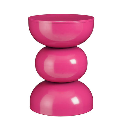 Luna Bijzettafel - H46 x Ø32 cm - IJzer - Fuchsia