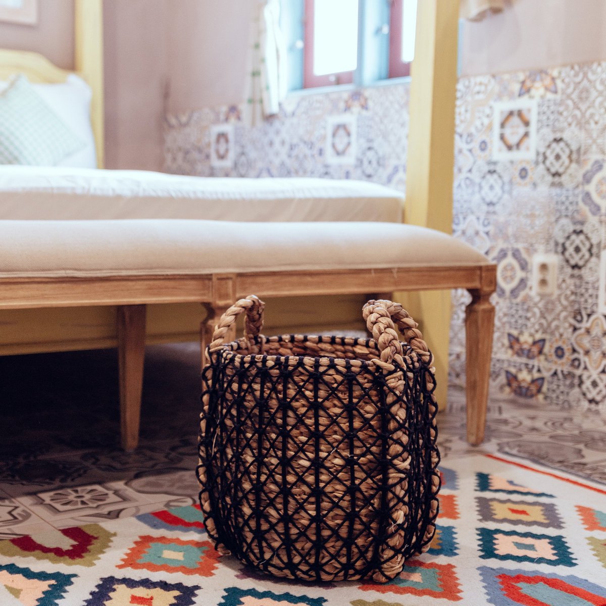 Mand PRAYA gemaakt van waterhyacint