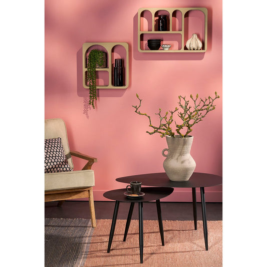 Bijzettafel - Set van 2 - Metaal - Zwart
