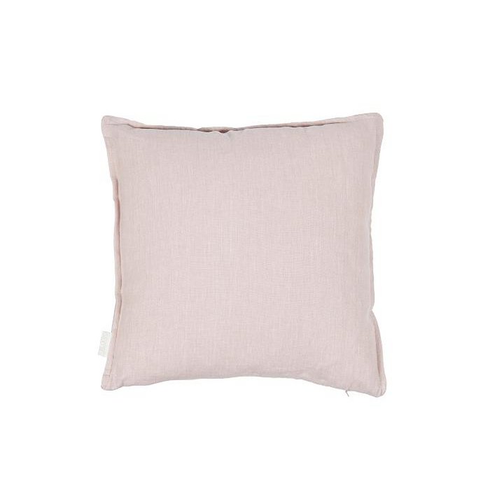 Vintage Fluweel/Linnen Kussen oudroze 45x45