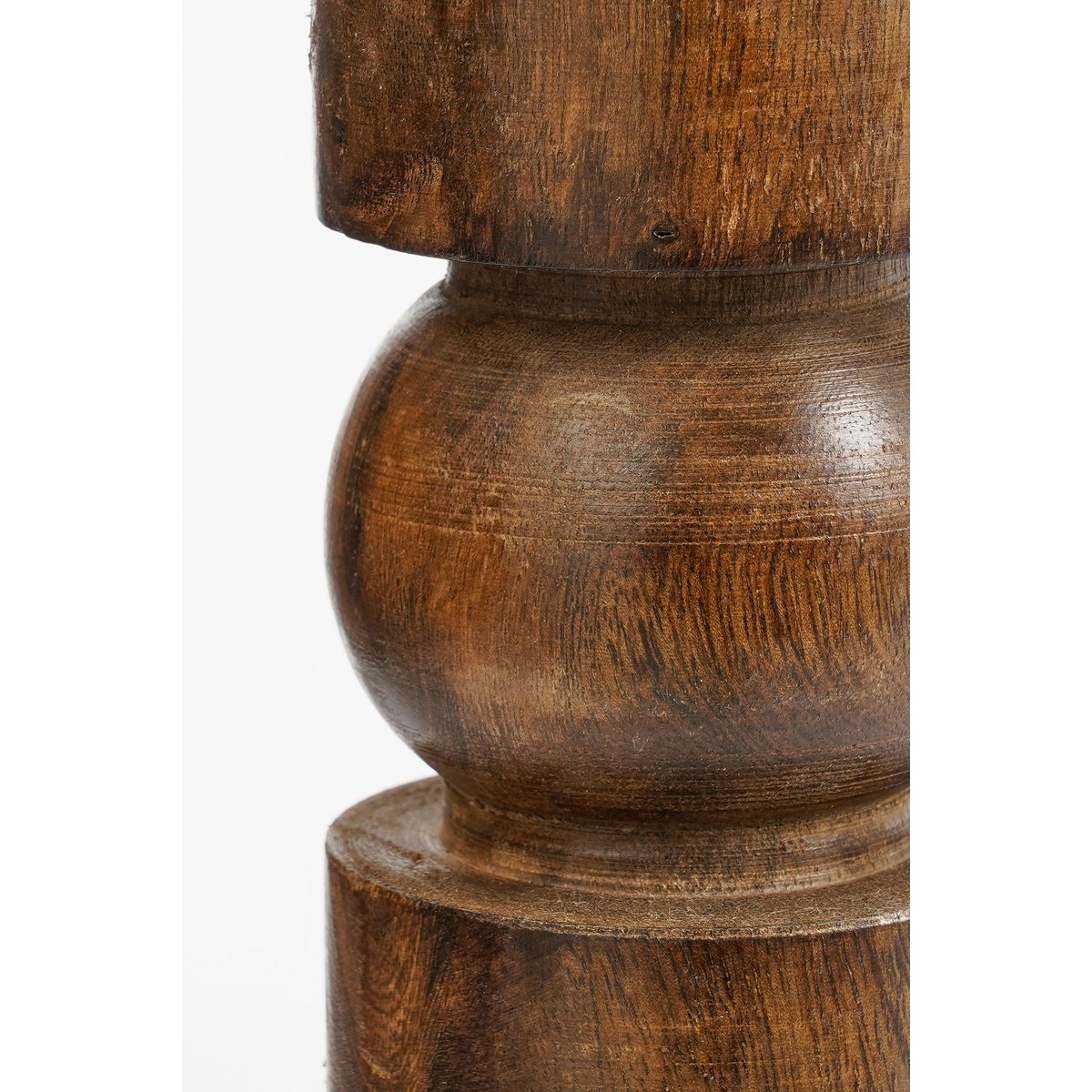 Philo Kandelaar - H30 x Ø11 cm - Mangohout - Bruin