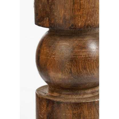 Philo Kandelaar - H30 x Ø11 cm - Mangohout - Bruin