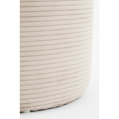 Poef met Opbergruimte - H41 x  Ø42 cm - Off-white