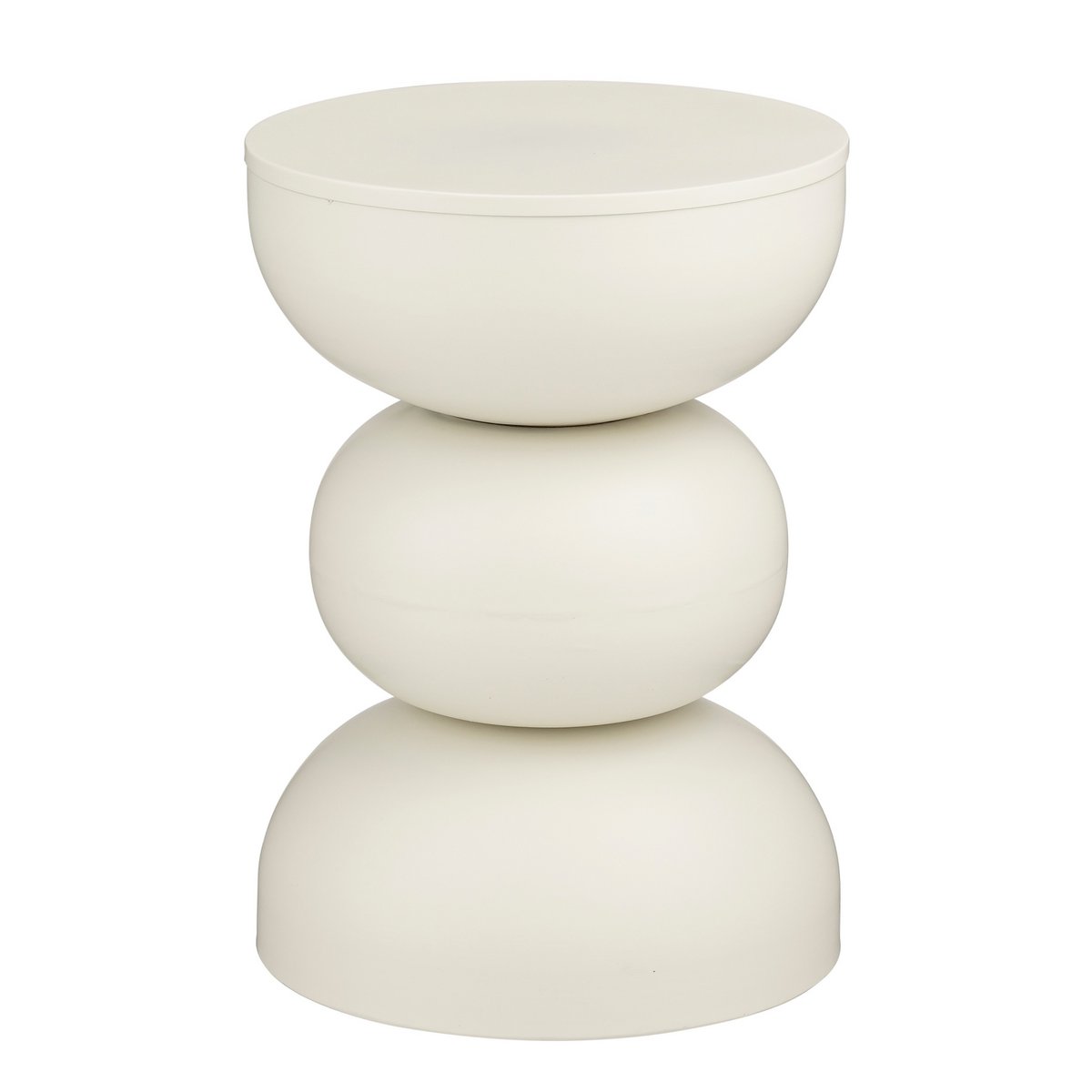 Luna Bijzettafel - H46 x Ø32 cm - IJzer - Off-white