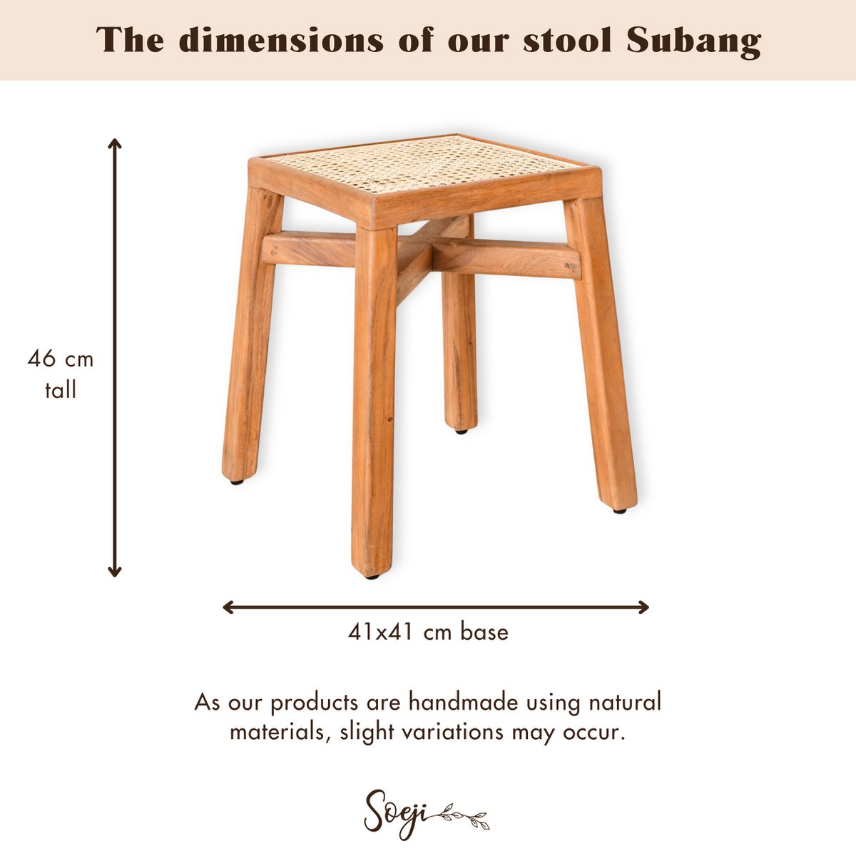 Houten kruk –  SUBANG