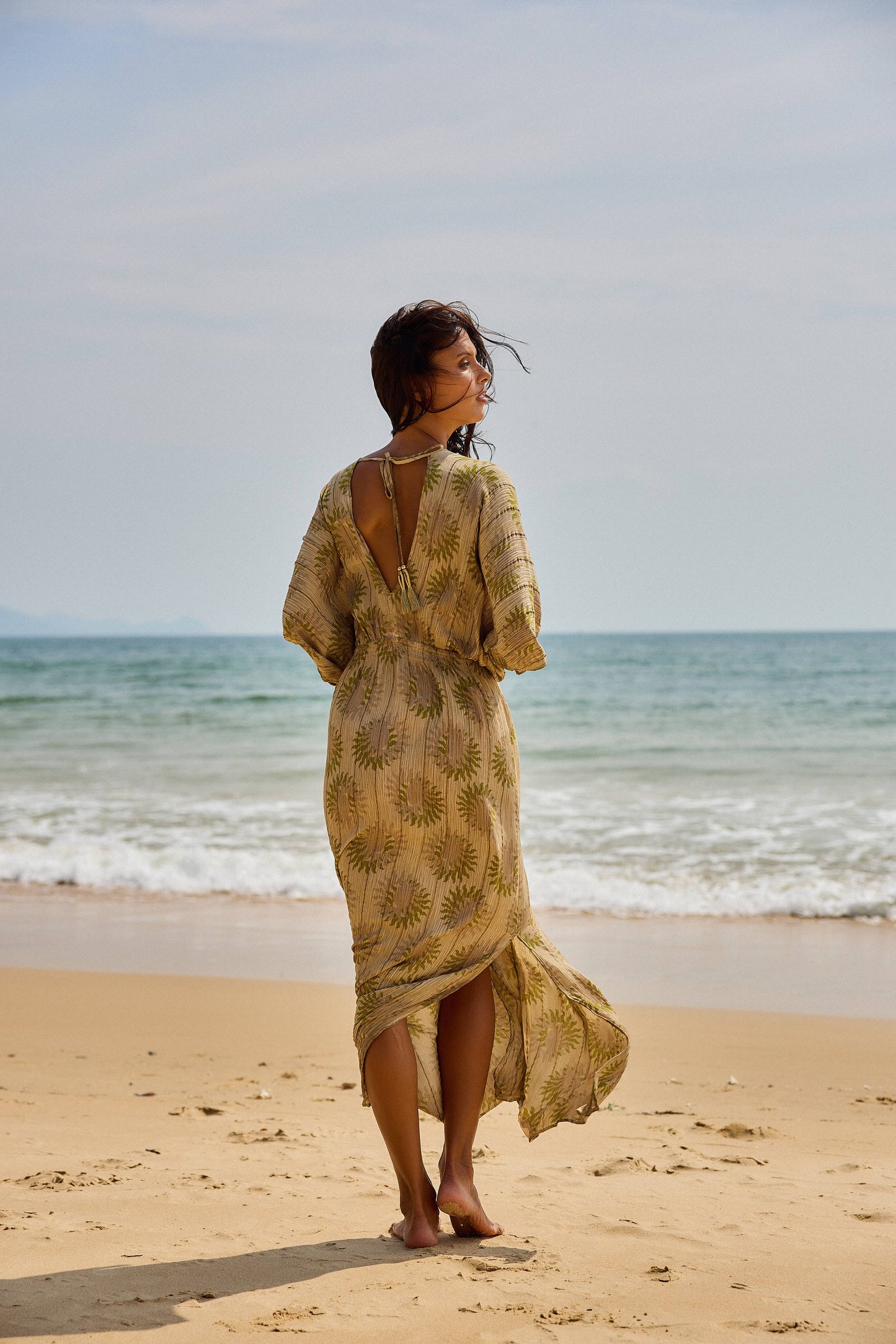 Boho Maxi Jurk met Lurex & Geometrische Print