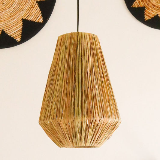 Plafondlamp Pendel rond ENDAH gemaakt van Raffia