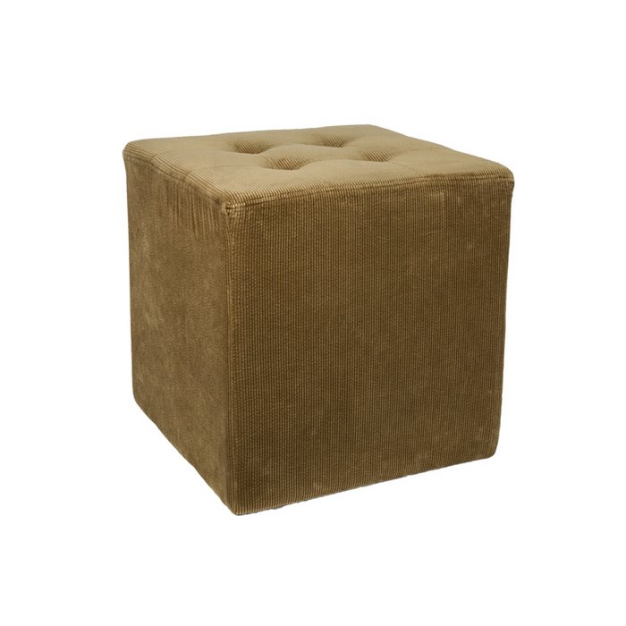 Corduroy Voetenbank Julia 50x50 gember