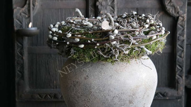 Krans voor Pasen katjes takken & Mos Krans 40 cm