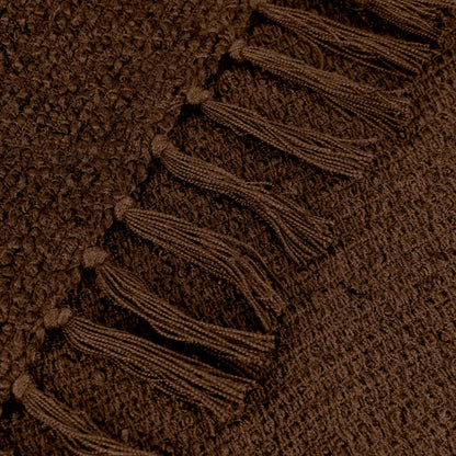 Candar Boucle Throw Cocoa met textuur