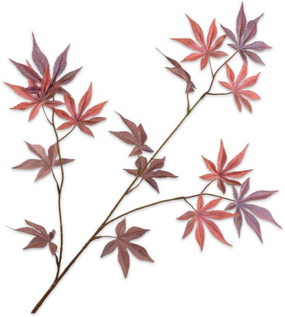 Kunstbloem-Zijde Bloemen Bladtak Rood-Bruin 96 cm