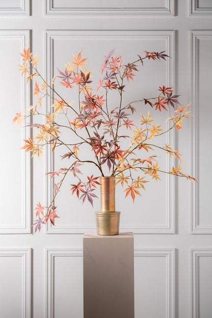 Kunstbloem-Zijde Bloemen Bladtak Rood-Bruin 96 cm