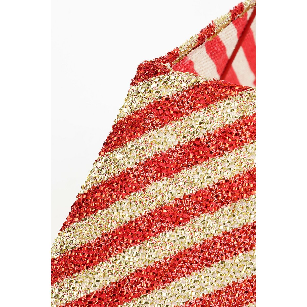Kerstboomrok - L50 x B50 x H30 cm - Goud, Rood vierkant