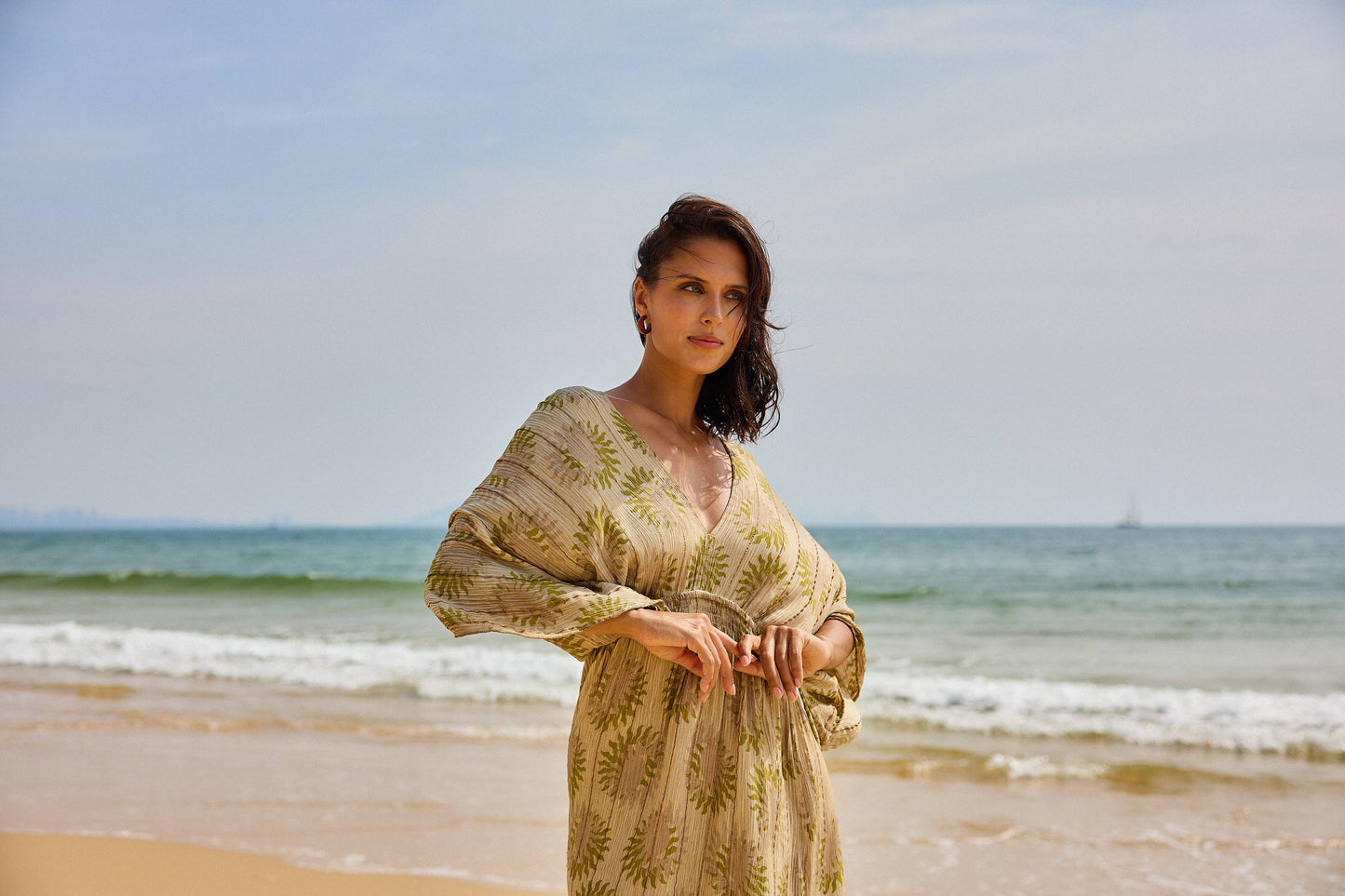 Boho Maxi Jurk met Lurex & Geometrische Print