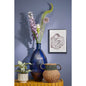 Firenza Fles Vaas - H59 x Ø29 cm - Gerecycled Glas - Donkerblauw
