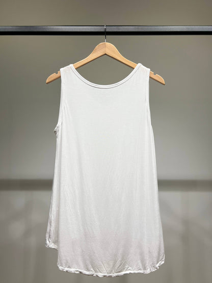 Vrouwelijke mouwloze Top V-hals Satijn 100% Viscose