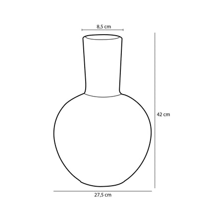 Holm Vaas - H42 x Ø28 cm - Keramiek - Crème streep