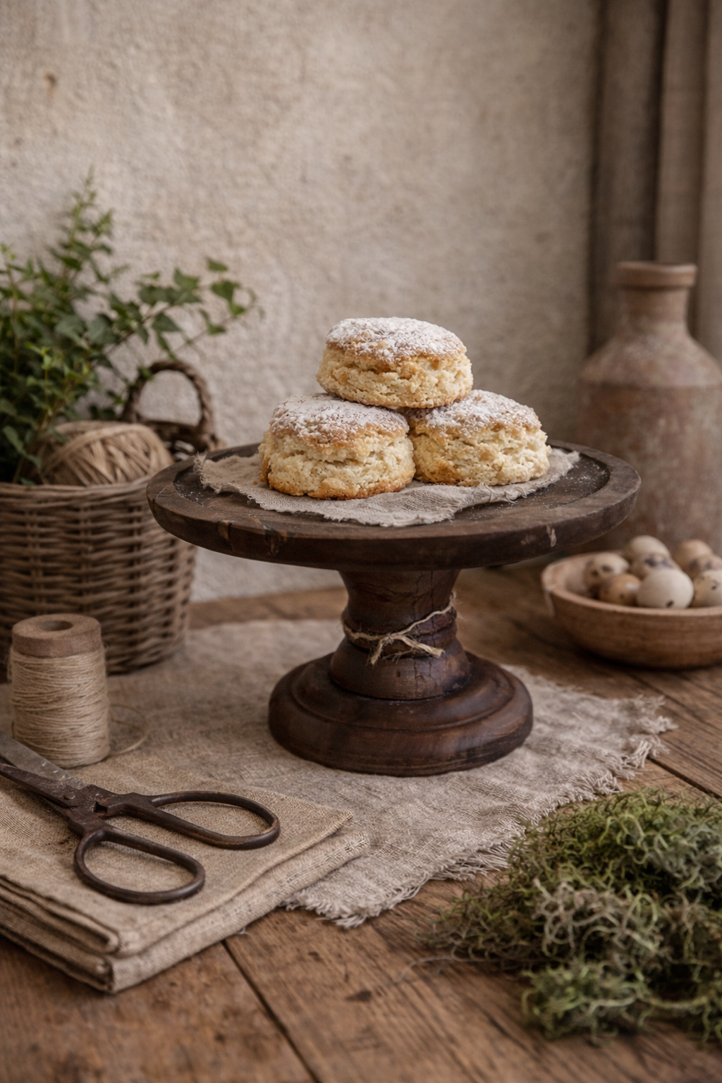 Donker houten taartplateau M