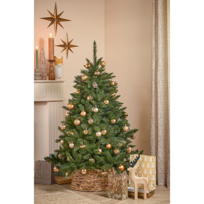 Kerstboomrok Opvouwbaar - H26 x Ø51 cm - Zeegras - Naturel Bruin