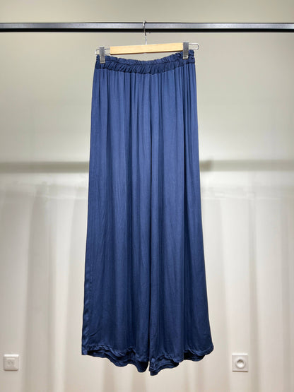 Veelzijdig te combineren wijde Broek met Elastische Taille 100% Viscose