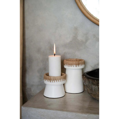 The Pretty Candle Holder - Wit Naturel - S