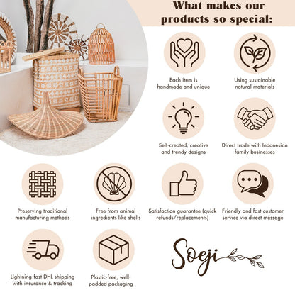 Handgeweven tas gemaakt van zeegras salara (2 maten)