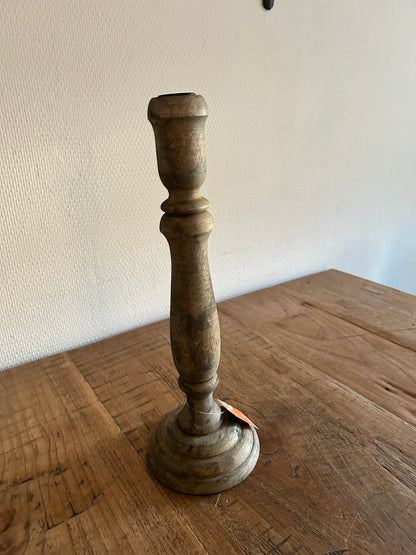 Houten Kaarsenkandelaar – Landelijke Sfeermaker 🤎