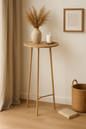 Adine Plantentafel - H80 x Ø30 cm - Metaal - Lichtroze