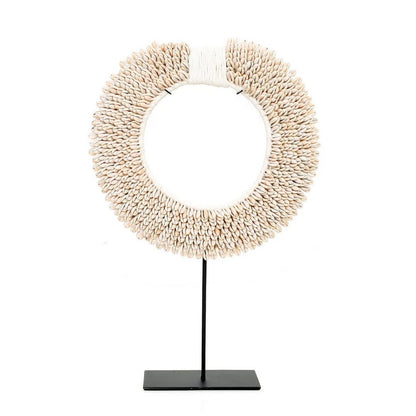 De Papua Shell Disc op standaard - Wit - M