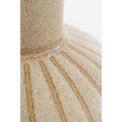 Holm Vaas - H42 x Ø28 cm - Keramiek - Crème streep