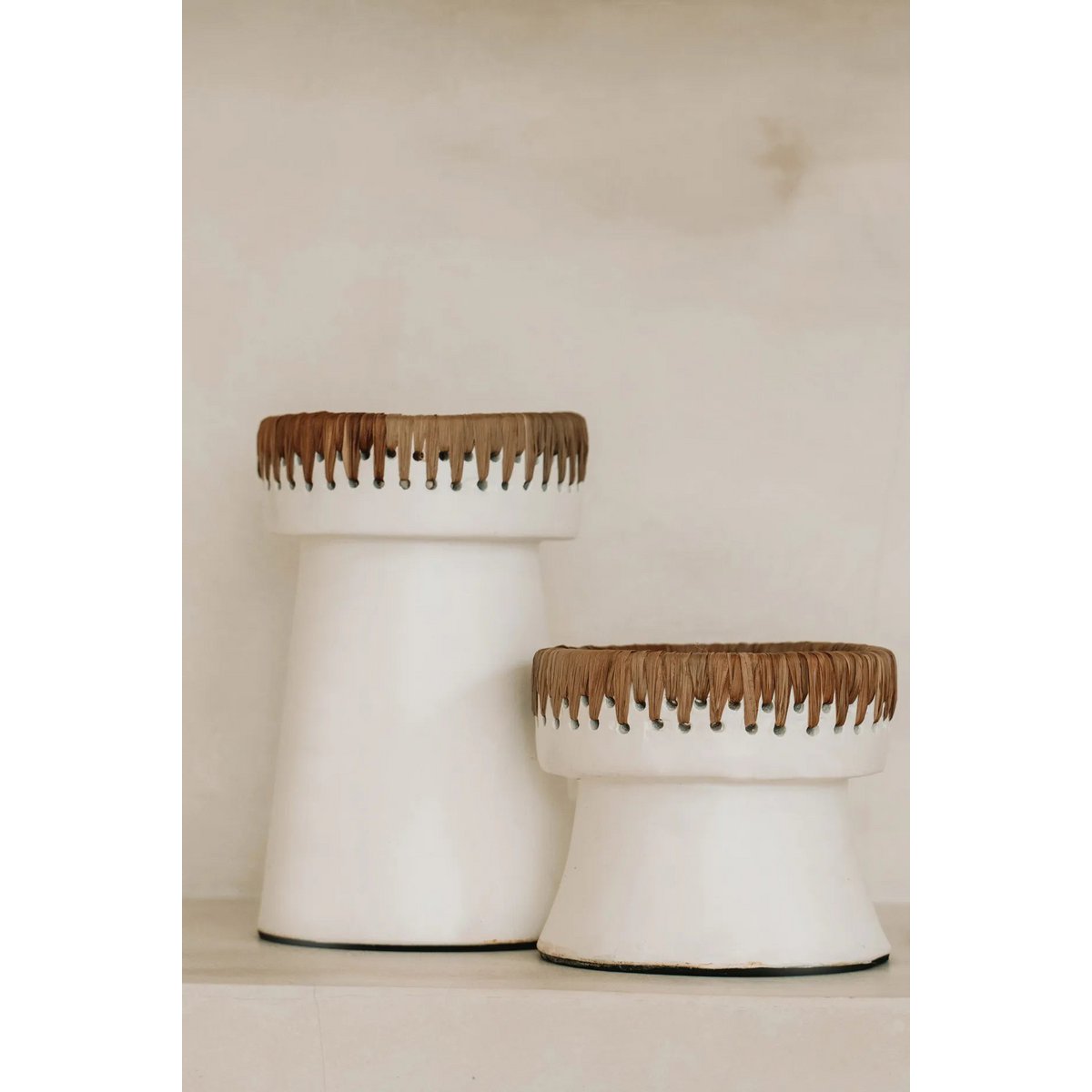 The Pretty Candle Holder - Wit Naturel - S