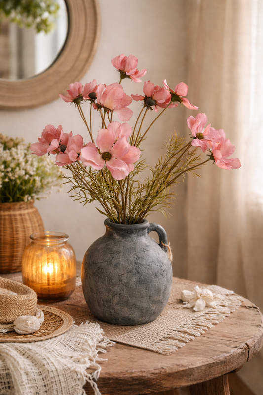 Kunstbloem Roze Cosmos – Tijdloze Zachtheid