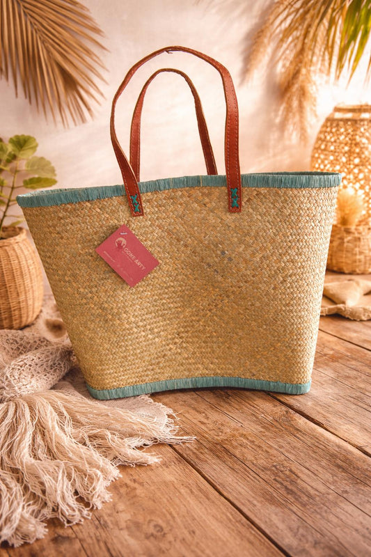 Boho Strand- & Boodschappenmand – Natuurlijk, Stijlvol & Praktisch