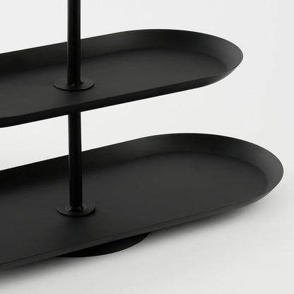 Rama Etagere 2 Laags - L38 x B17 x H37 cm - Metaal - Zwart