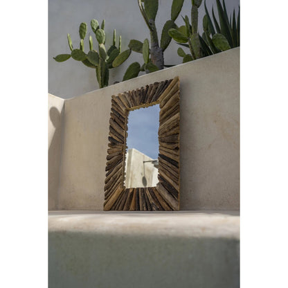De Driftwood Framed Spiegel - Naturel - M