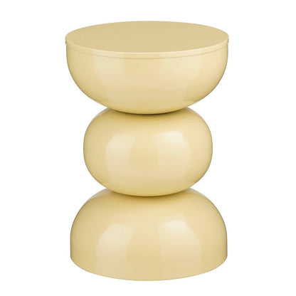 Luna Bijzettafel - H46 x Ø32 cm - IJzer - Beige