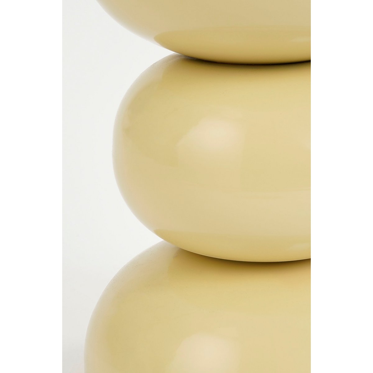 Luna Bijzettafel - H46 x Ø32 cm - IJzer - Beige