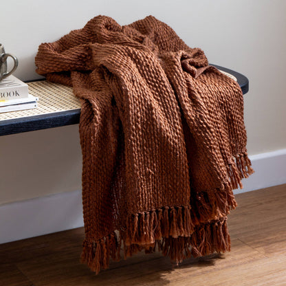 Morni geweven plaid met franjes, Hazel