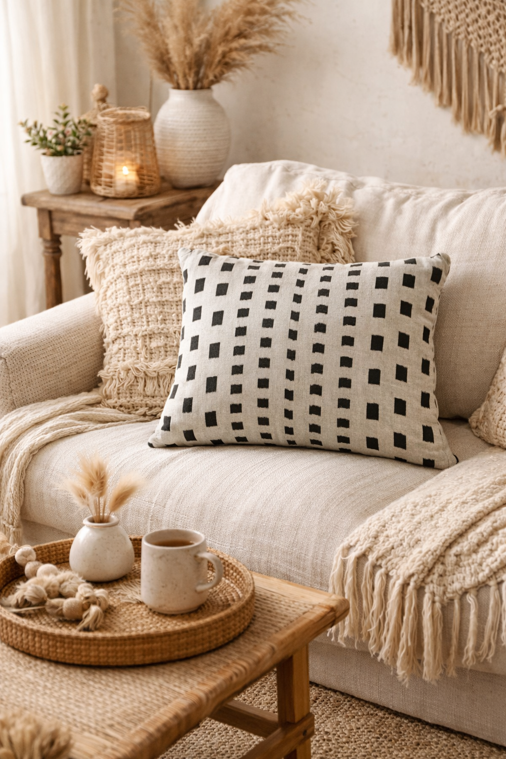 Kussen 60 x 60 stoer en sober