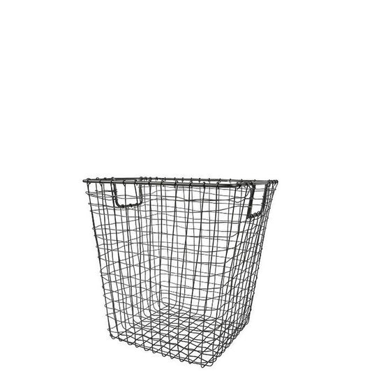Metalen mand L zwart
